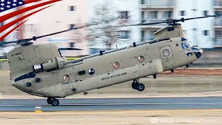 Amazing Landing with a Motorcyclelike Wheelie  CH47 Chinook Helicopter [upl. by Bonita832]