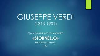 Giuseppe Verdi quotSTORNELLOquot piano accompaniment with score soprano chamber music ITALIAN LIRIC [upl. by Eitsirhc]