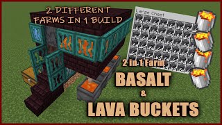 How to build a simple 2 in 1 Basalt generator AND lava farm minecraft [upl. by Mateusz]