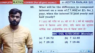 Compound Interest class 9 by Aditya ranjan sir [upl. by Akenn392]