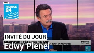 Edwy Plenel journaliste  Mediapart défend quotun journalisme au service de lintérêt publicquot [upl. by Adnovaj993]