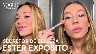 Ester Expósito skincare y maquillaje glowy con pequitas  Secretos de Belleza  VOGUE España [upl. by Meave]