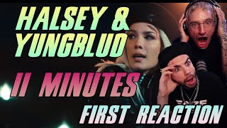 Italian Rock Bandmates React To YUNGBLUD HALSEY  11 MINUTES ft Travis Barker [upl. by Issim]