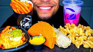 ASMR TACO BELL MUKBANG NACHO CHEESE FRIES CINNAMON TWIST 1 BURRITO JERRY EATING SHOW TACOS SOUNDS [upl. by Moreen525]