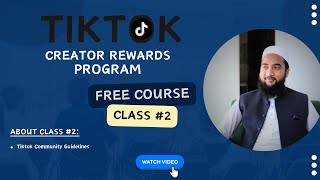 Earn Money From Tiktok Creators Reward Program Class 2 [upl. by Alios]