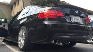 BMW 328i E92 Performance Exhaust Cold Start N51 [upl. by Noraed]