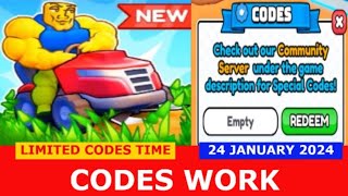 CODES NEW Mowing Simulator ROBLOX  JANUARY 24 2024 [upl. by Burman806]