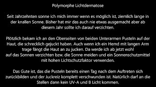 Polymorphe Lichtdermatose [upl. by Sieber]