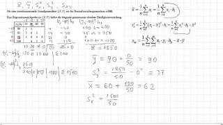 Kennzahlen einer zweidimensionalen Häufigkeitsverteilung [upl. by Larissa550]