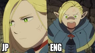 Delicious in Dungeon but just Marcille amp funny parts EPISODE 9  JP VS ENG [upl. by Nnaylloh]