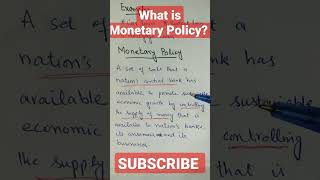 What is Monetary Policy [upl. by Alisan]