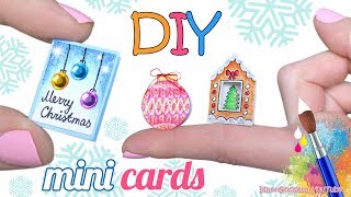 How To Make Miniature Greeting Cards For Christmas – DIY Mini Christmas Cards [upl. by Nairad]