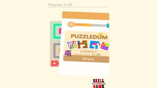 Puzzledom  Connect  Regular A Level 1  50  Walkthrough [upl. by Annay]