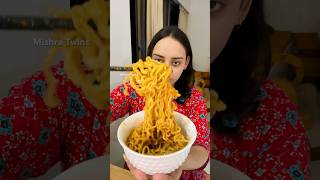 Lets Try VIRAL KOREAN MAGGIE 😋 food shorts koreannoodles MishraTwins [upl. by Kuska]