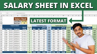 Learn to Make Salary Sheet  Payroll Sheet  latest Format [upl. by Enelam]