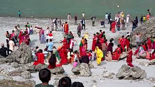 Kali gandaki nadi ma toran tardai swimming ekadashi kaligandakirivar gaushala rampurnagar [upl. by Launcelot]