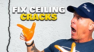 HOW TO FIX CEILING CRACKS Drywall repair hacks amp sheetrock repair tips [upl. by Tselec]