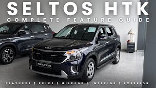 Kia Seltos HTK Petrol MT with New Update 2024  Features  Price  Mileage  Interior  Exterior [upl. by Ahsytal]