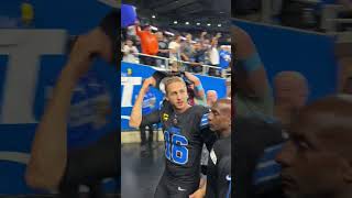 Lions quarterback Jared Goff tosses souvenirs to fans after win against Seahawks [upl. by Freda71]