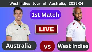 AUS vs WI 1st TEST AUS vs WI 2024Day 3Session 1 [upl. by Adin]