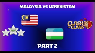 NCC Nation Clash Cup 2021 Malaysia vs Uzbekistan  Clash of Clan [upl. by Ofella738]