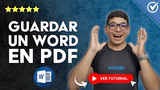 Cómo GUARDAR UN DOCUMENTO Word EN PDF  📄 Sin Programas 📄 [upl. by Dacie]