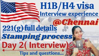 H1B and H4 visa USA visa stamping processInterview questions221gfull details Bhavyasree vlogs [upl. by Yelrahc]