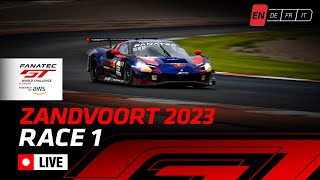 LIVE  Race 1  Zandvoort  Fanatec Gt World Challenge English [upl. by Accemahs]