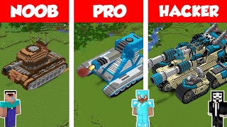 Minecraft TNT TANK HOUSE BUILD CHALLENGE  NOOB vs PRO vs HACKER vs GOD  Animation [upl. by Beltran]