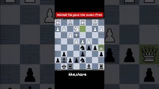 Mikhail Tal gave the queen free chesss [upl. by Engamrahc]