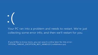 100 FIXED  SYSTEM THREAD EXCEPTION NOT HANDLED On Windows 10 [upl. by Smiley]