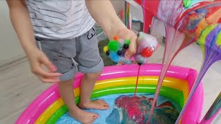 Slime şelalesi en büyük Slime videosu Oyuncax Tv [upl. by Semreh361]