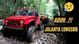 TERJEBAK  MAINAN MINI JEEP RUBICON JALANYA LONGSOR KITA GUNAKAN CARA INI JANGAN DI TIRU [upl. by Droc495]