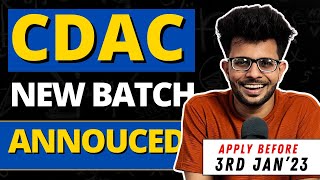 CDAC NEW Batch Announced  March 2024 Batch  Is CDAC Worth it in 2024 😱✅ [upl. by Sandro227]