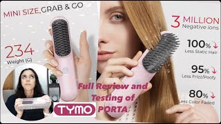 TYMO Porta REAL Review and Testing hairstraightening portable hairtools [upl. by Yssis]