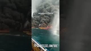 BREAKING FPSO OIL PRODUCTION VESSEL ON FIRE IN ESCRAVOS [upl. by Short176]