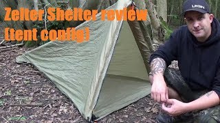 Zelter Shelter review tent config [upl. by Dnalor]