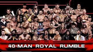 WWE 2K14 Gameplay 40man Royal Rumble Match  Legend difficulty on Xbox 360 [upl. by Arodnahs]