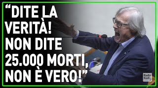 SGARBI SCATENATO ► quotSTATE MENTENDO SUL NUMERO DEI MORTI PER IMPORRE UNA DITTATURA DEL CONSENSOquot [upl. by Tniassuot]