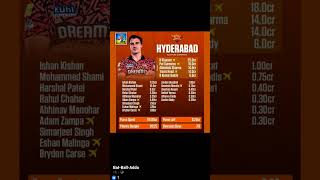 Hyderabad SRH full squad for IPL 2025 ipl ipl2025 srh [upl. by Mcwherter665]