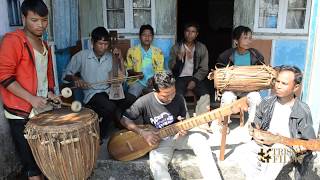 Khasi tribe folk Pynter orchestra playing ethnic music instruments at Meghalaya Northeast India [upl. by Pammi]