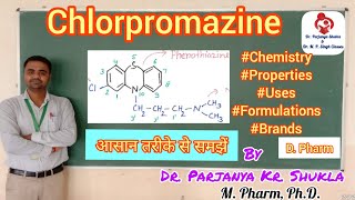 Chlorpromazine Hydrochloride  Antipsychotics  Tranquilizers  Pharmaceutical Chemistry  D Pharm [upl. by Utir771]