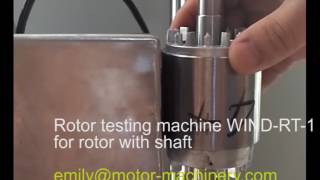 Aluminum die casting rotor testing machine WIND RT 1 test rotor with shaft Shanghai Wind Automation [upl. by Yrome799]