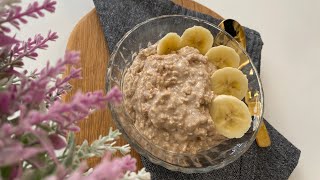 Overnight oats cu banane 🍌 Ioana Serea [upl. by Nostets]