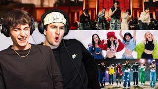 NON KPOP FANS FIRST TIME REACTION  Blackpink Stray Kids Seventeen [upl. by Anastasio]