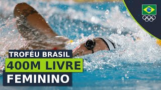 Troféu Brasil de Natação 2023  Gabrielle Roncatto vence os 400m livre feminino [upl. by Nevet2]