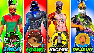 JUGUÉ CON LAS quotSKINS DE YOUTUBERSquot MAS INSANAS ☠️🔥 FREE FIRE [upl. by Elleirbag]