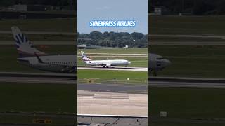 SunExpress Landing at Düsseldorf international Airport shorts aviation video germany 2024 [upl. by Walford]