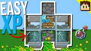 The BEST EASY XP Farm Minecraft Bedrock 121 Tutorial [upl. by Idurt]