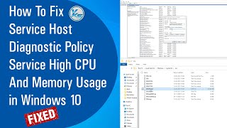 ✅ How To Fix Service Host Diagnostic Policy Service Hight CPU And Memory Usage in Windows 10 2021 [upl. by Nasya]